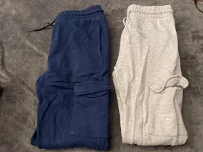2 size 14/16 jogger sweatpants: navy/gray - size Kids Clothing: 14