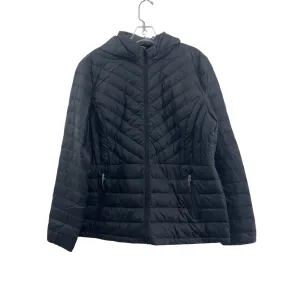 32 Degree Heat Black Goose Down Hooded Zip Quilted Jacket Women's L Preowned
