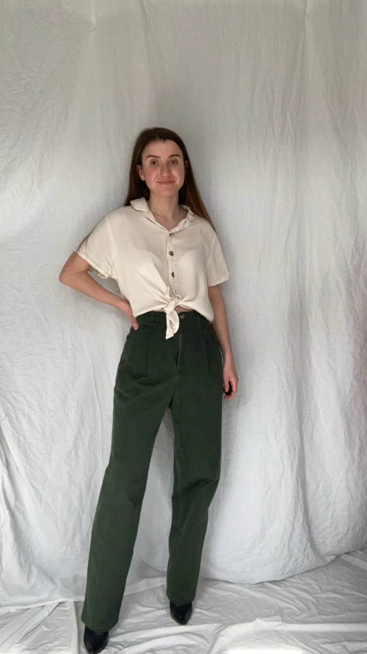90s Forest Green Khakis