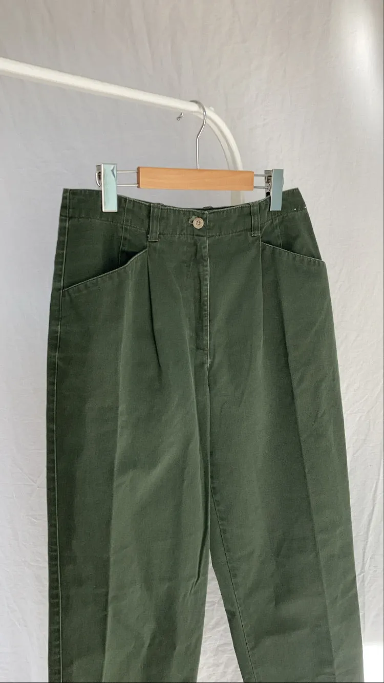 90s Forest Green Khakis