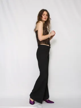 90s vintage flared trousers low waist by Barbara Bui