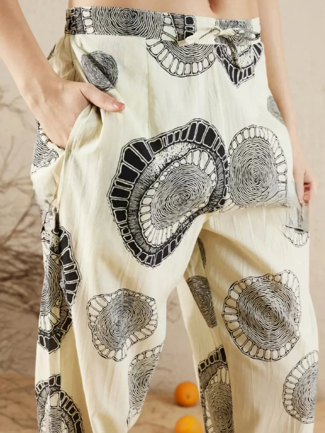 Abstract Printed Cotton Kurta Set