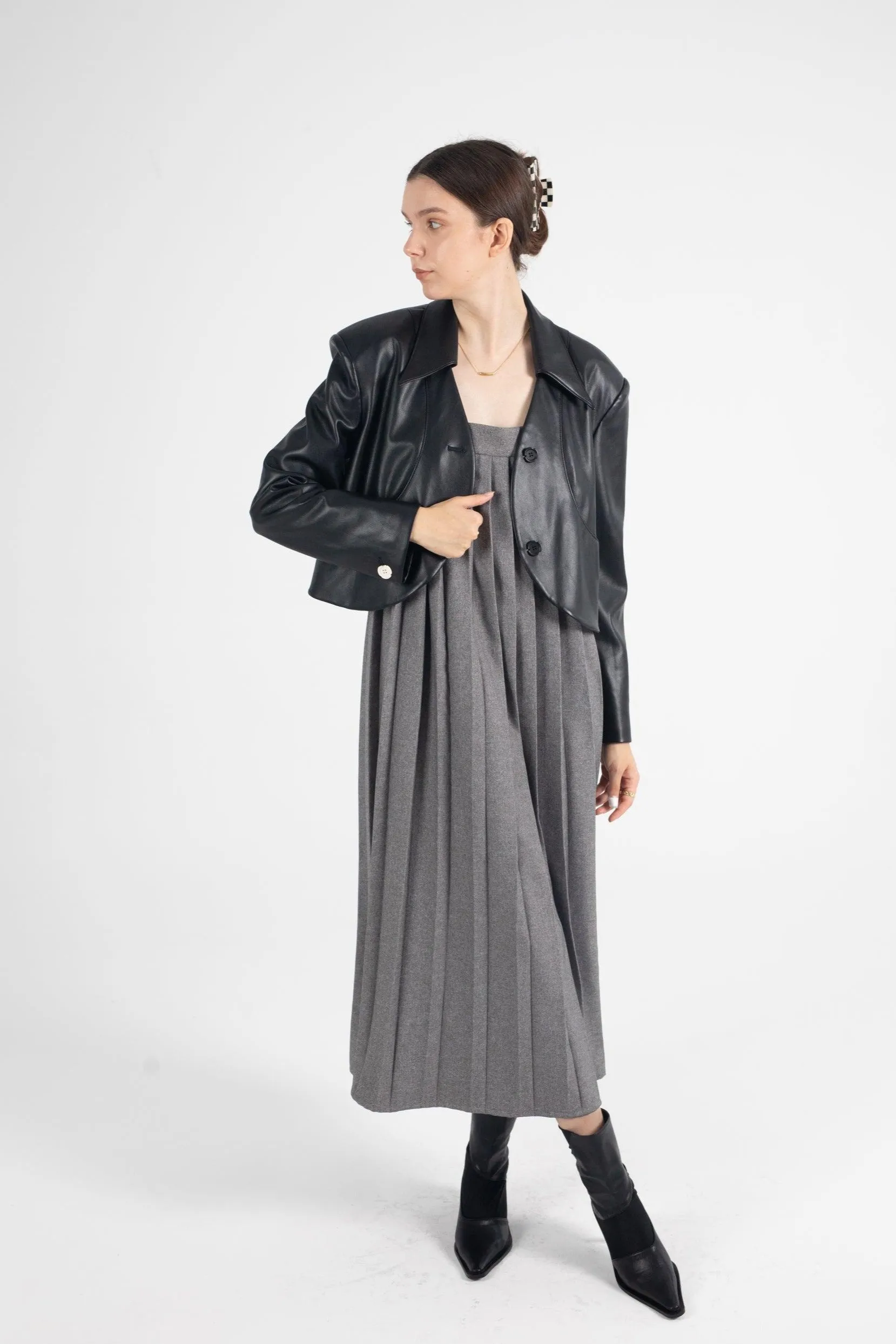 Alissa Pleated Midi Dress