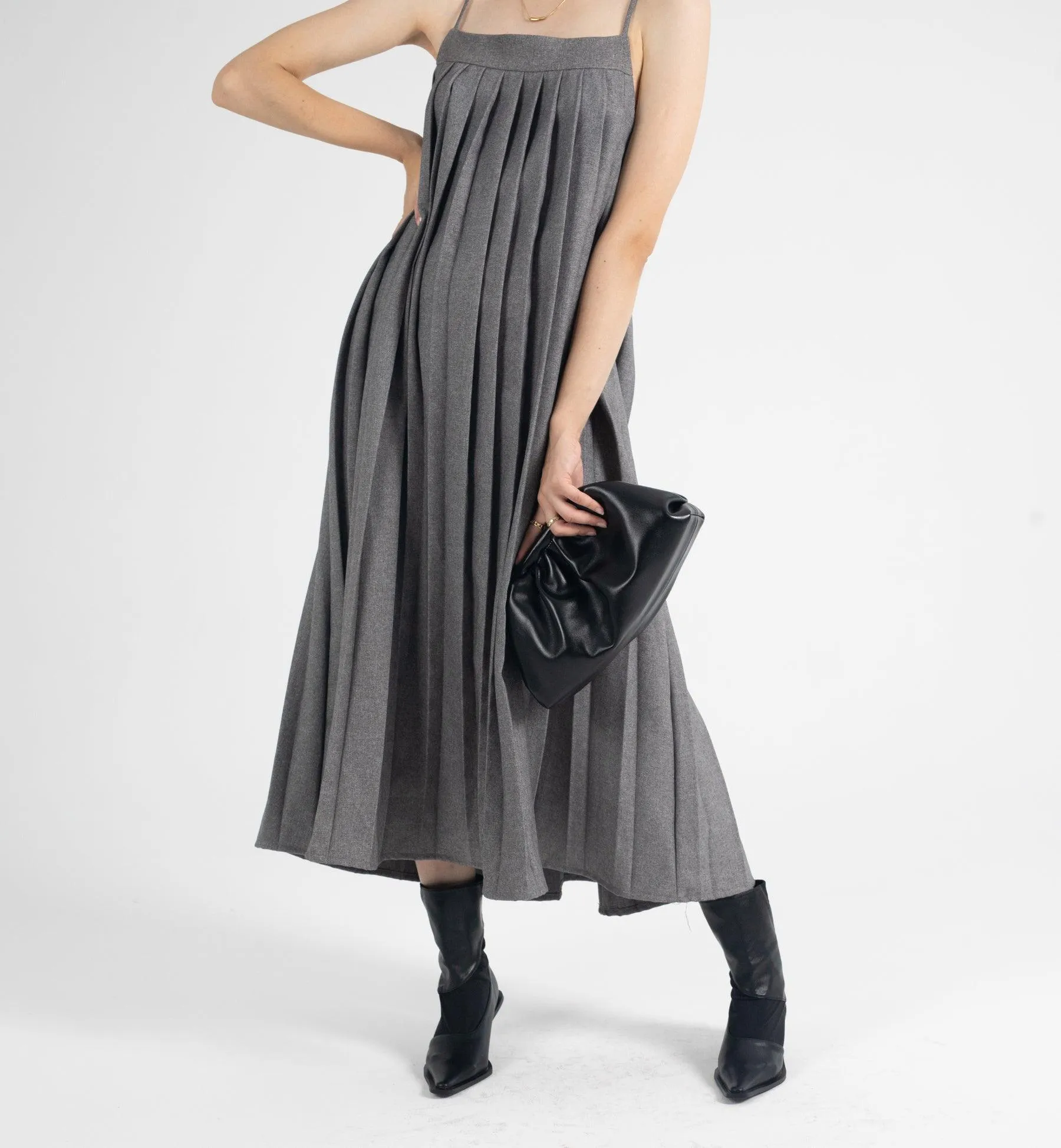 Alissa Pleated Midi Dress