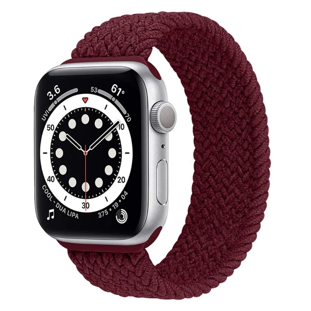 Apple Watch (45mm) elastic watch strap - Dark Red / Size: M