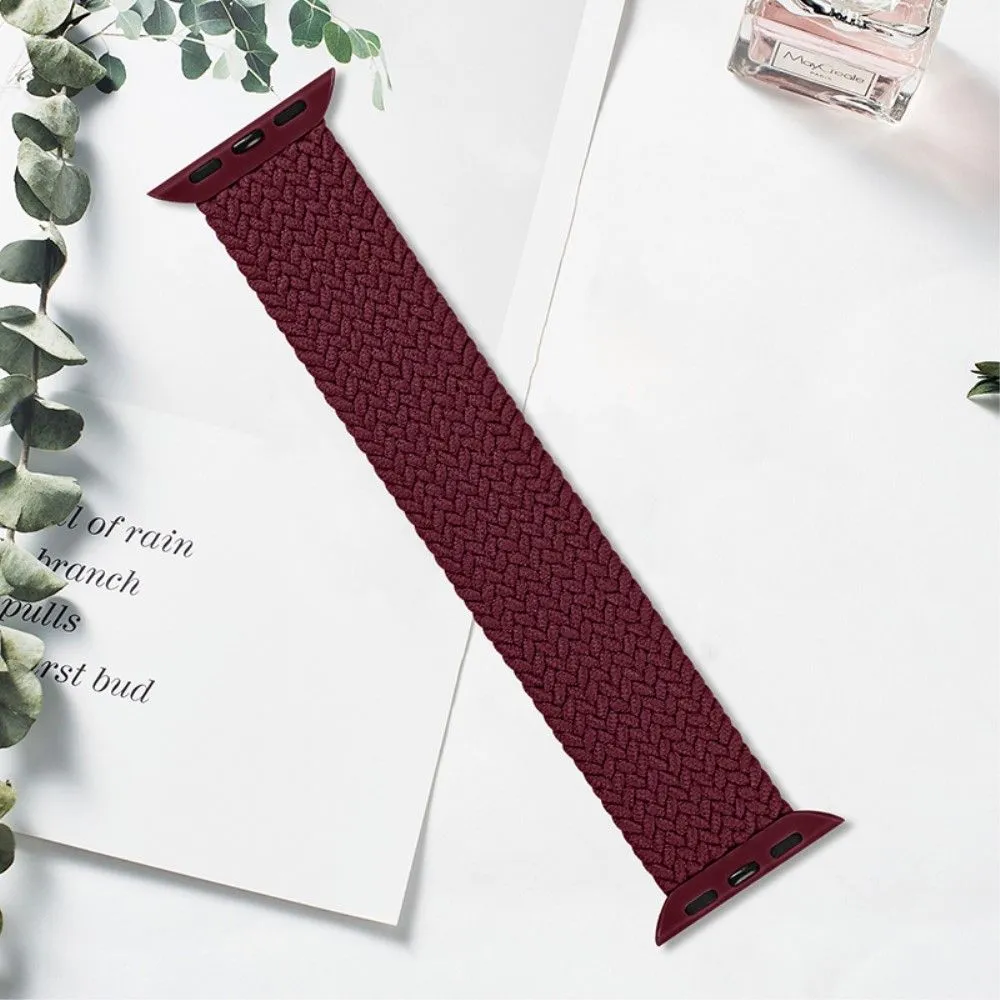 Apple Watch (45mm) elastic watch strap - Dark Red / Size: M