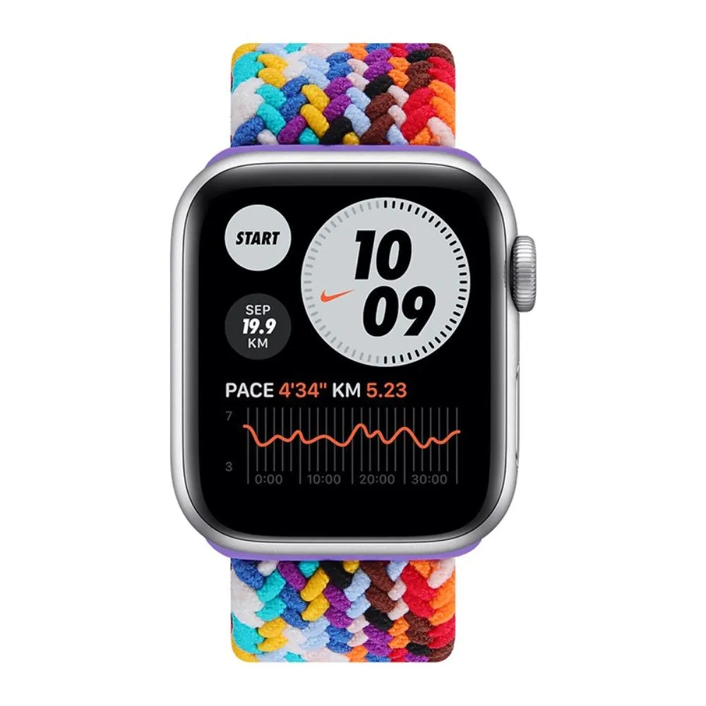 Apple Watch (45mm) elastic watch strap - Rainbow / Size: XL