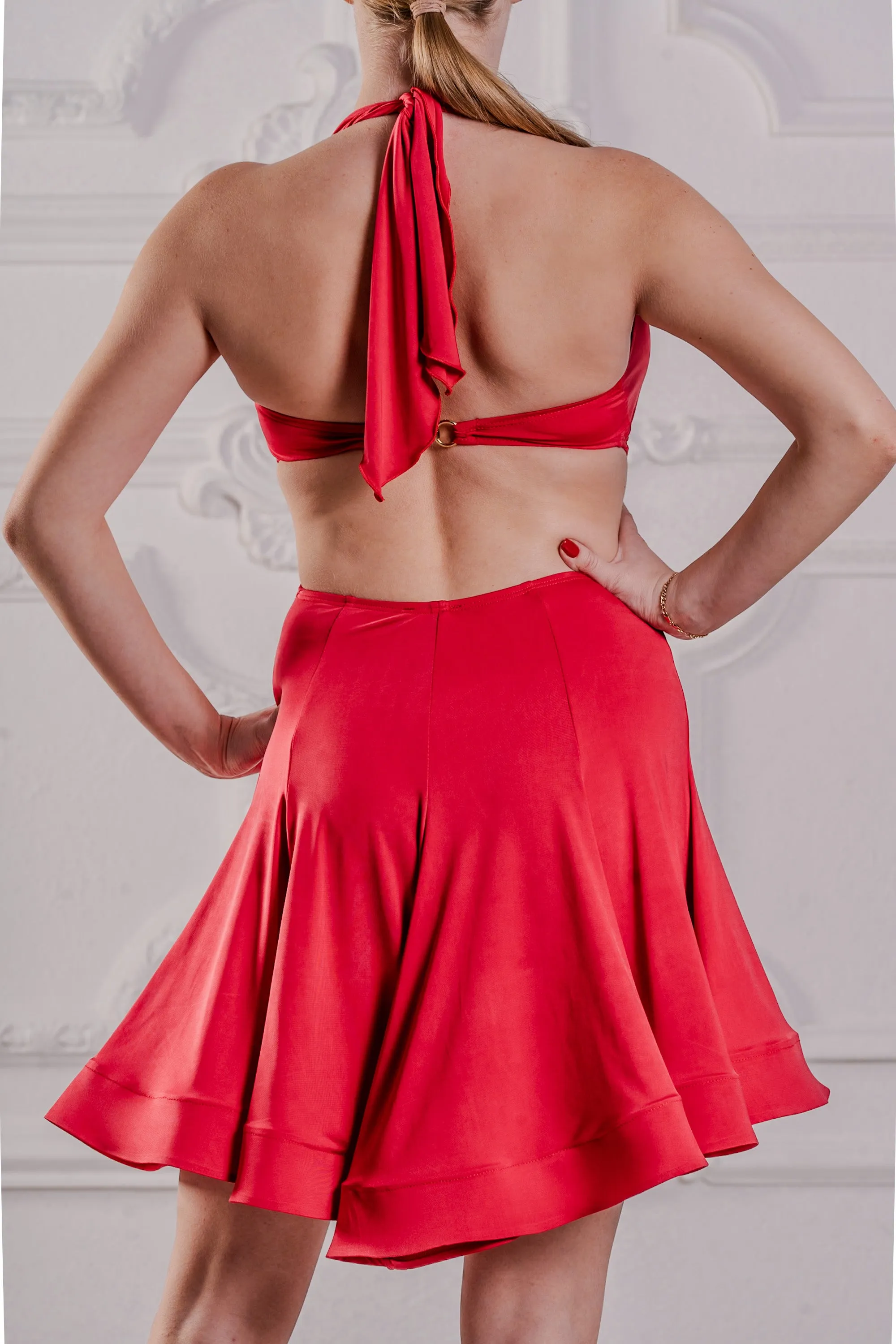 Aurelie Latin Dress Red