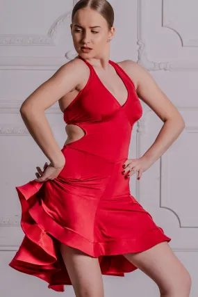 Aurelie Latin Dress Red