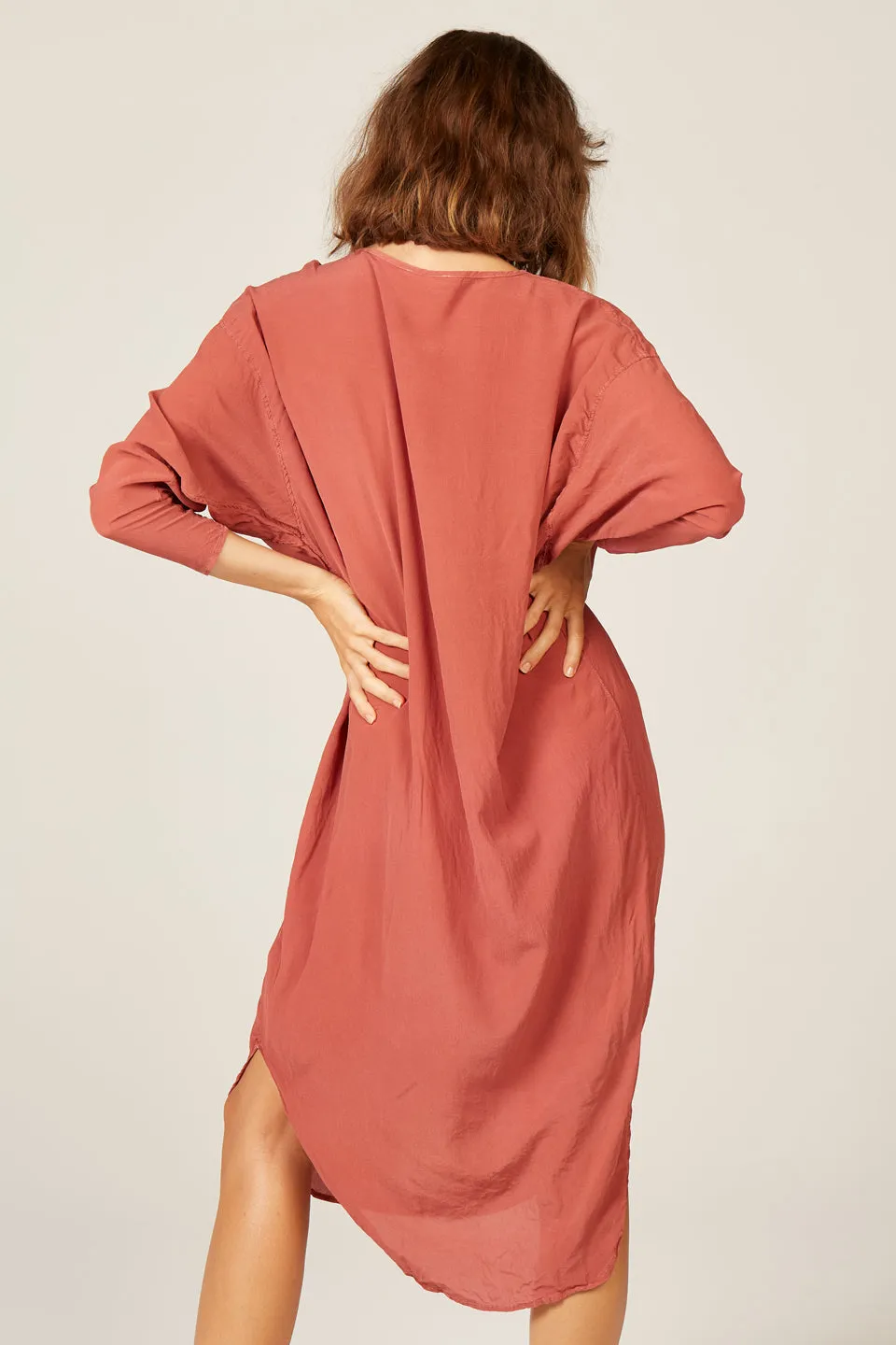 Batwing Dress in Rose