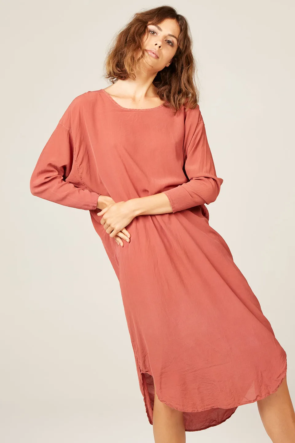 Batwing Dress in Rose