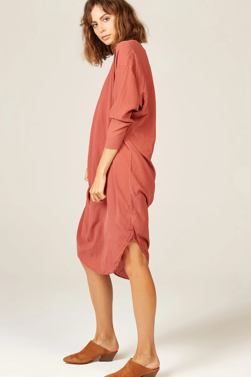 Batwing Dress in Rose