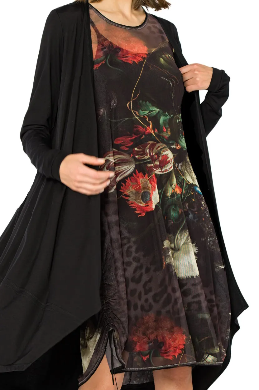 BEATE HEYMANN DRESS MESH FLORAL PRINT WITH SLIP 820-26
