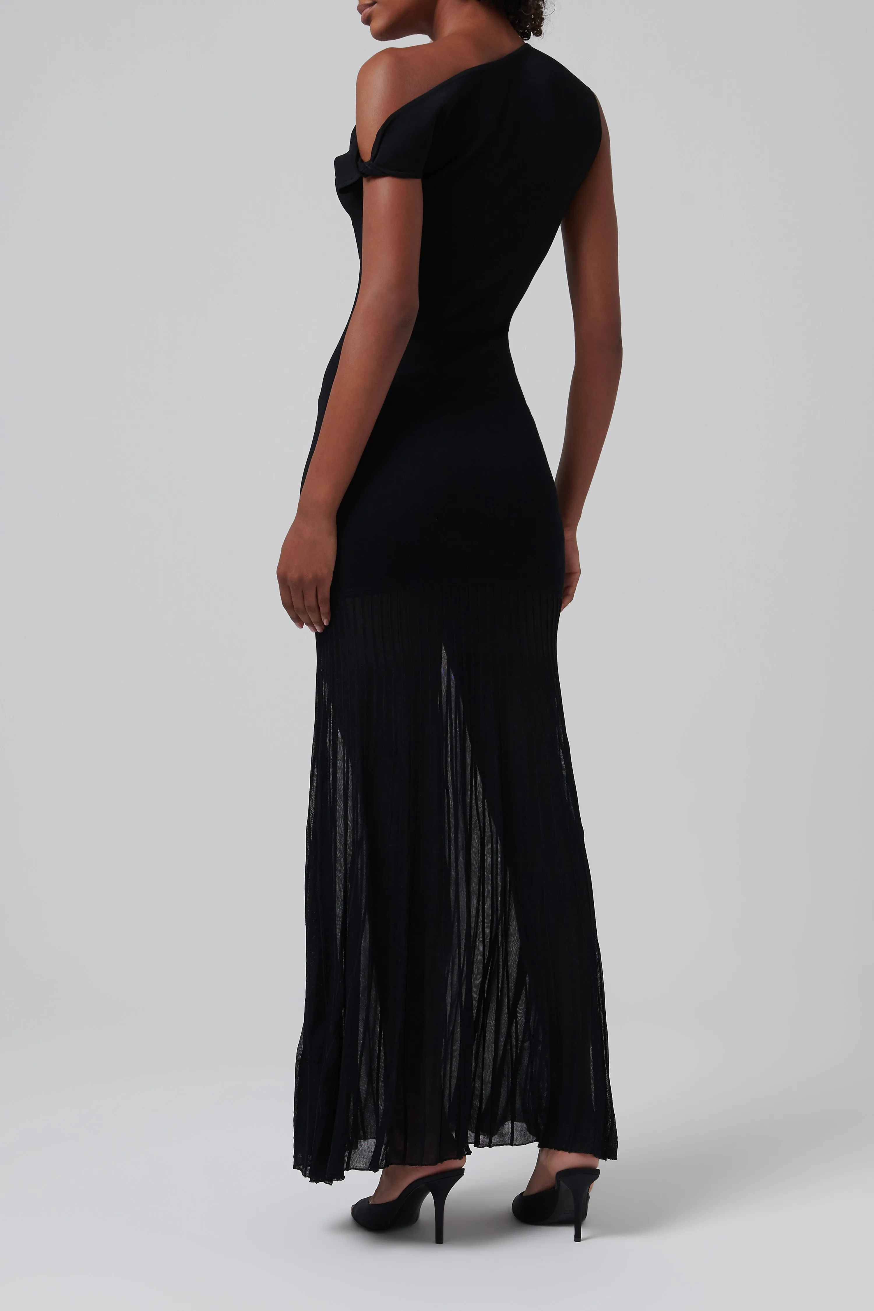 Black Indigo Twist Dress