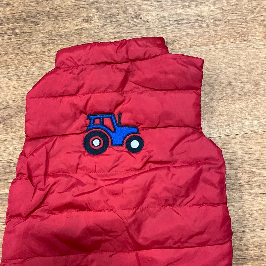 Blue Tractor infant padded waistcoat