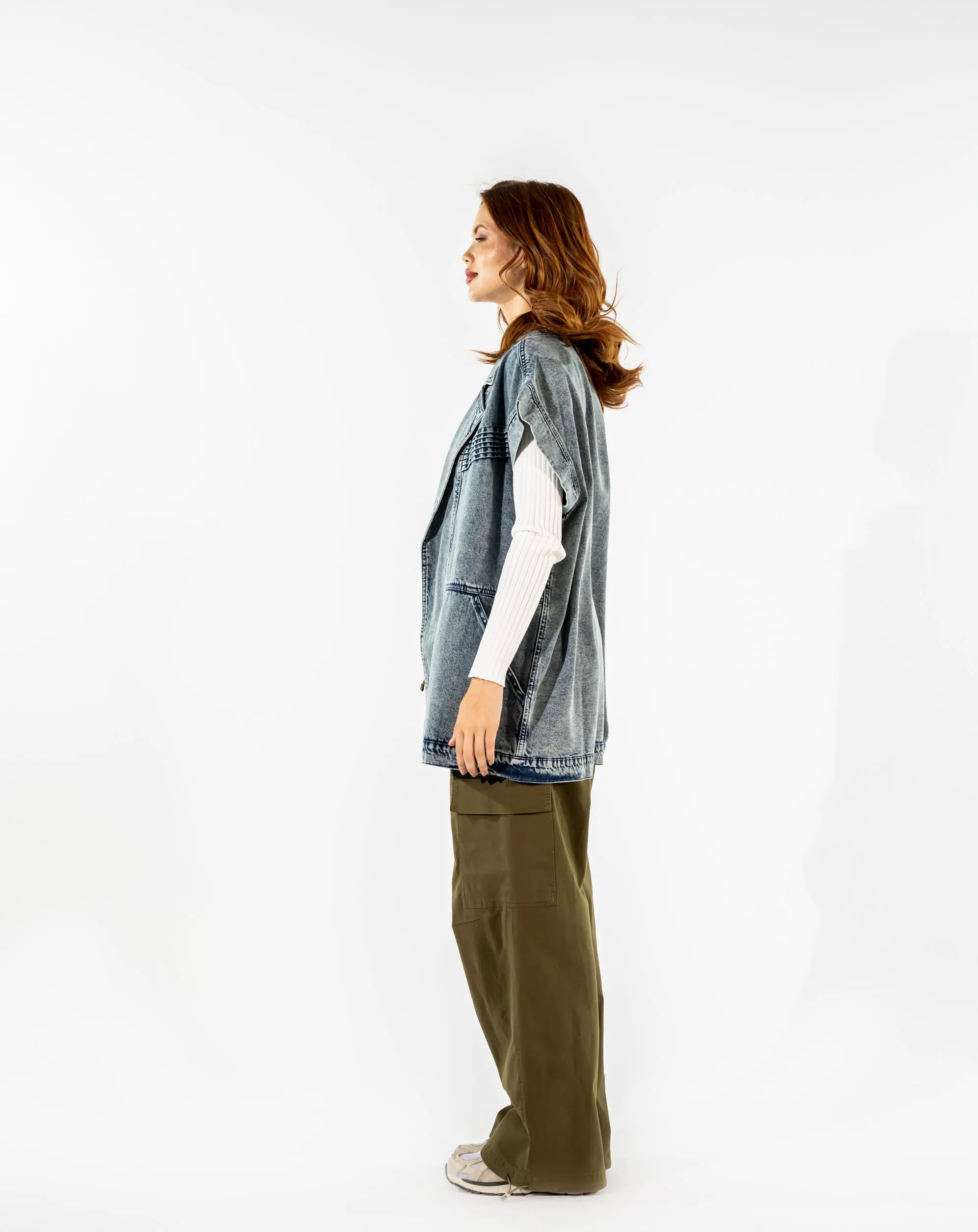 CARGO GABARDINE PANT-OLIVE