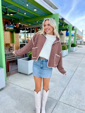 Chocolate Quilted Jacket