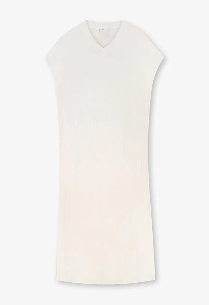 Choice Sleeveless Knitted Maxi Dress Off White