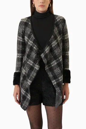 Classic Plaid Knit Cape