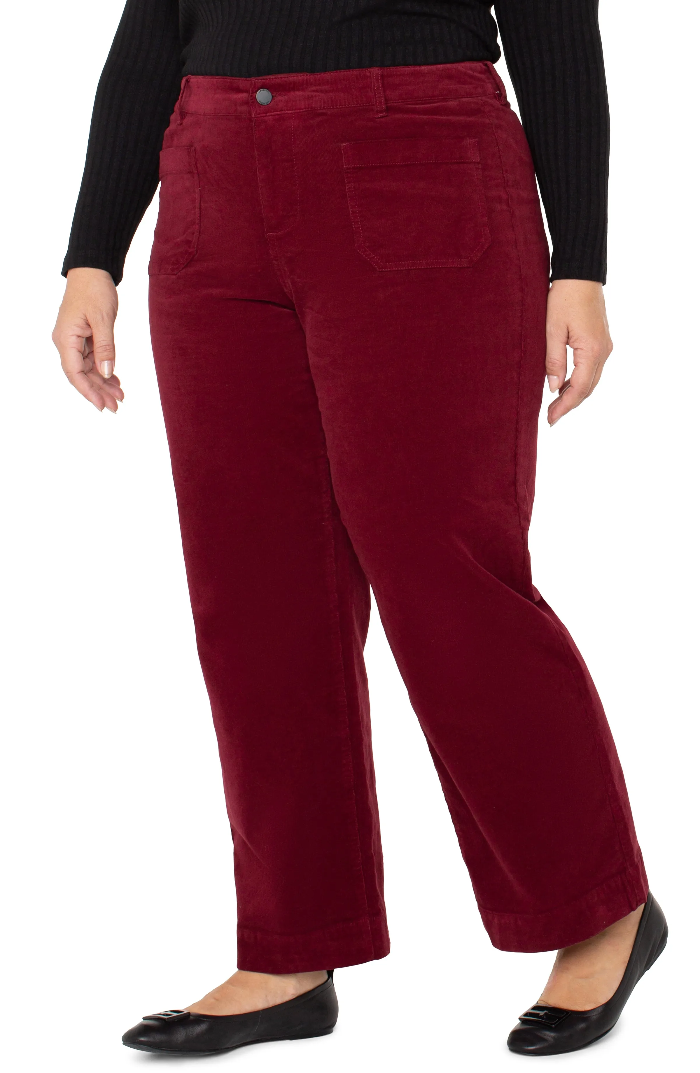 CORDUROY CROP WIDE LEG