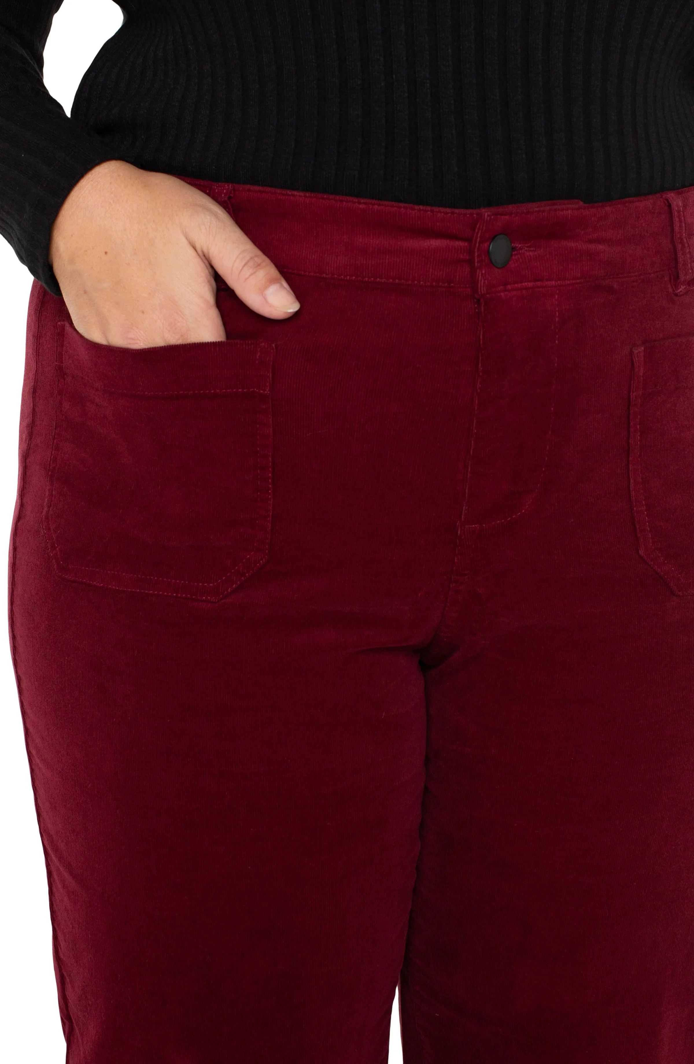 CORDUROY CROP WIDE LEG