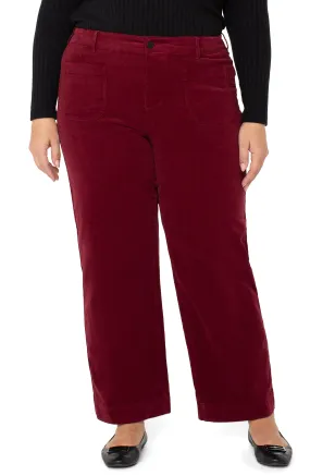 CORDUROY CROP WIDE LEG