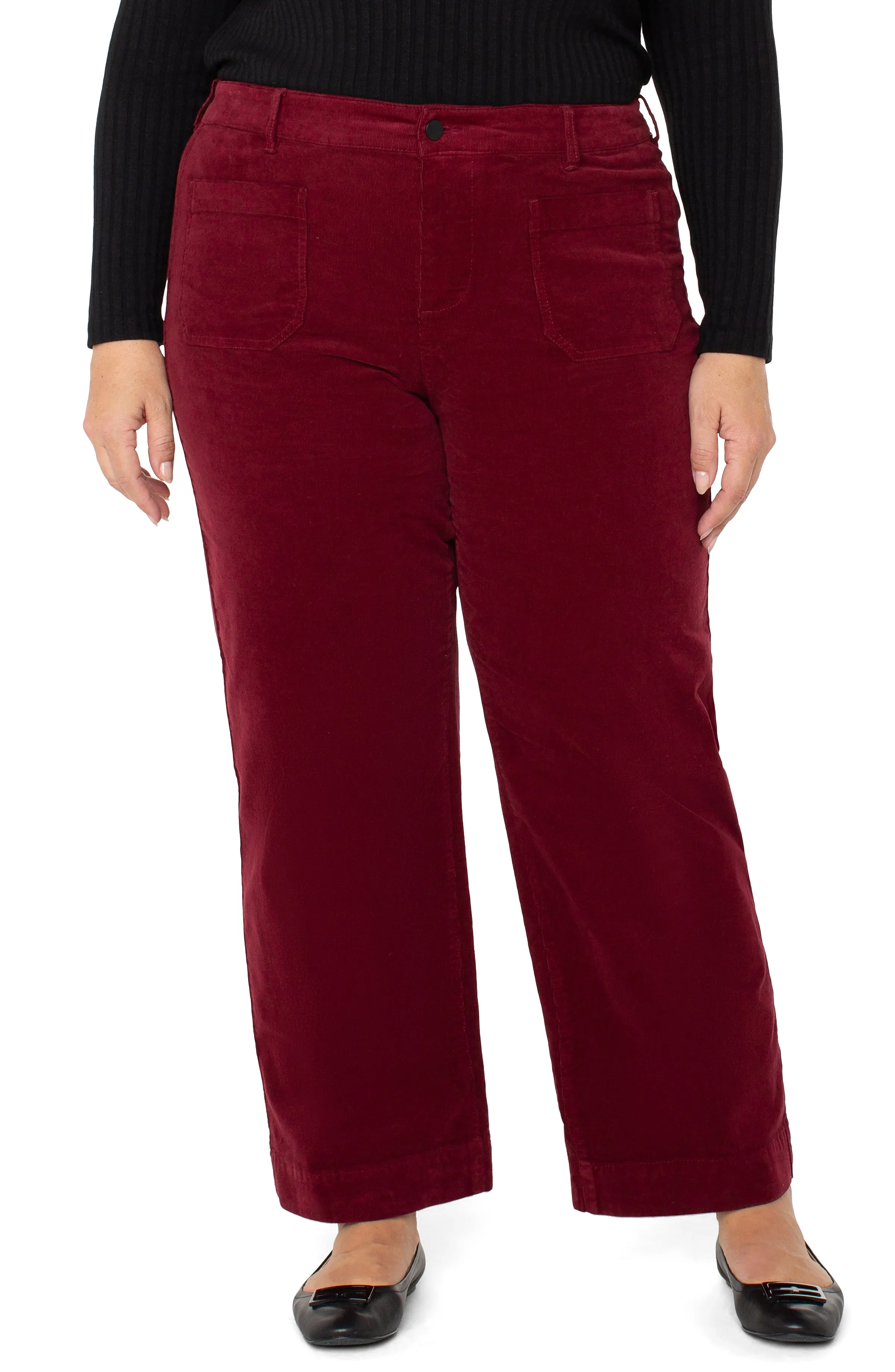 CORDUROY CROP WIDE LEG