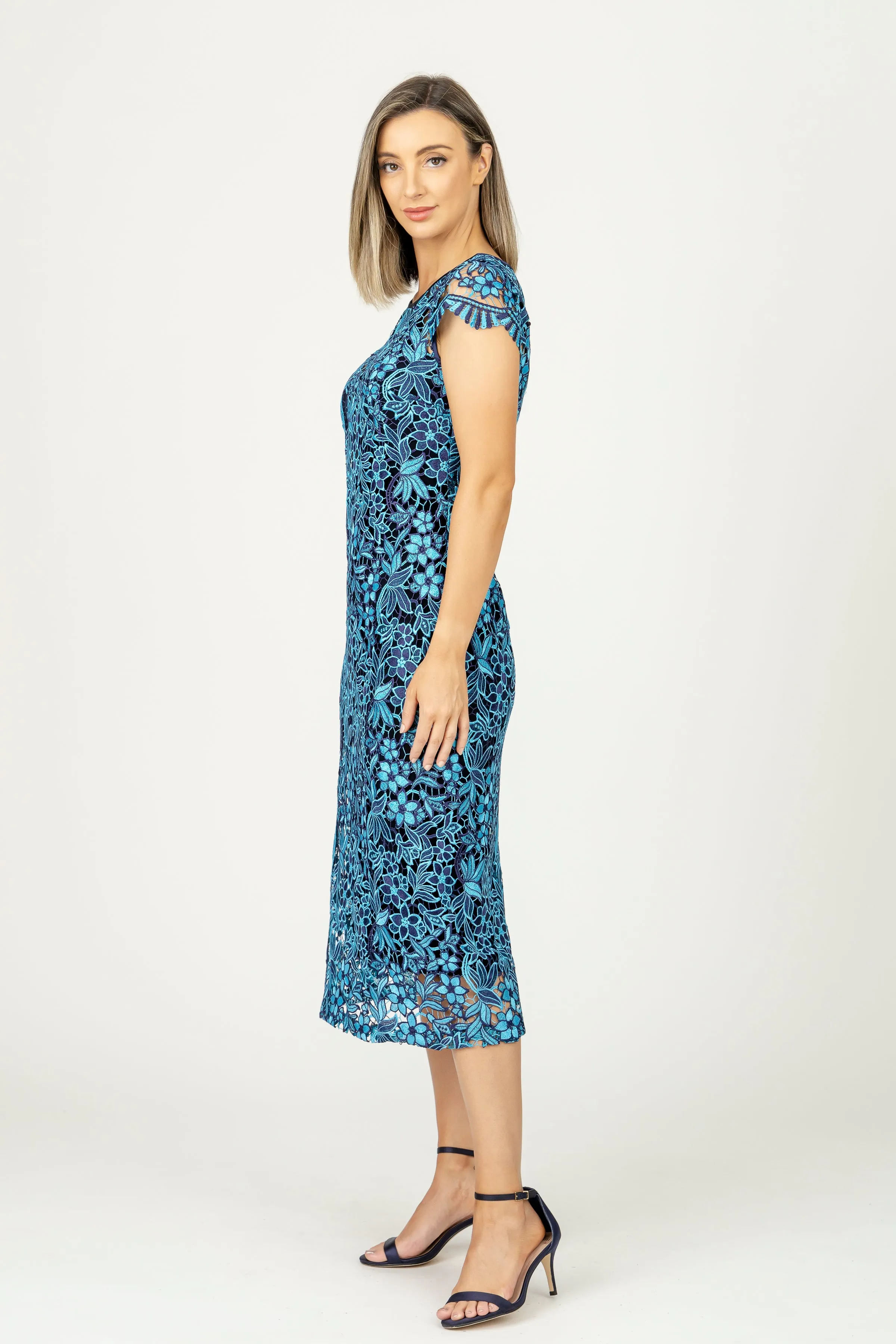 CORFU Cap Sleeve Midi Dress