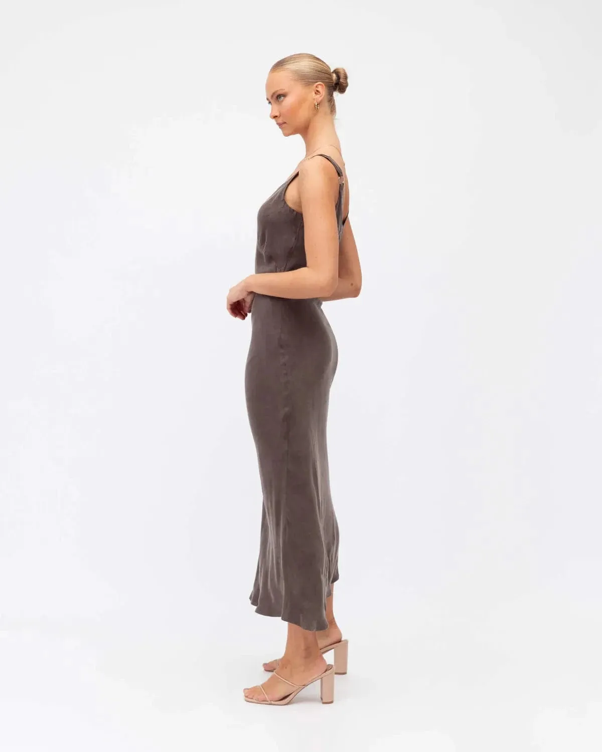 Cupro Slip Midi Dress