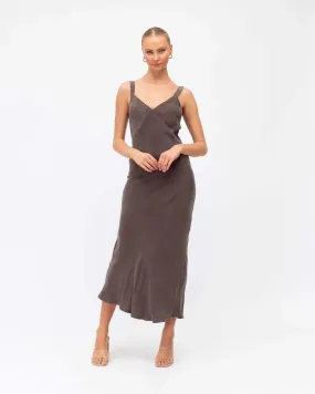Cupro Slip Midi Dress