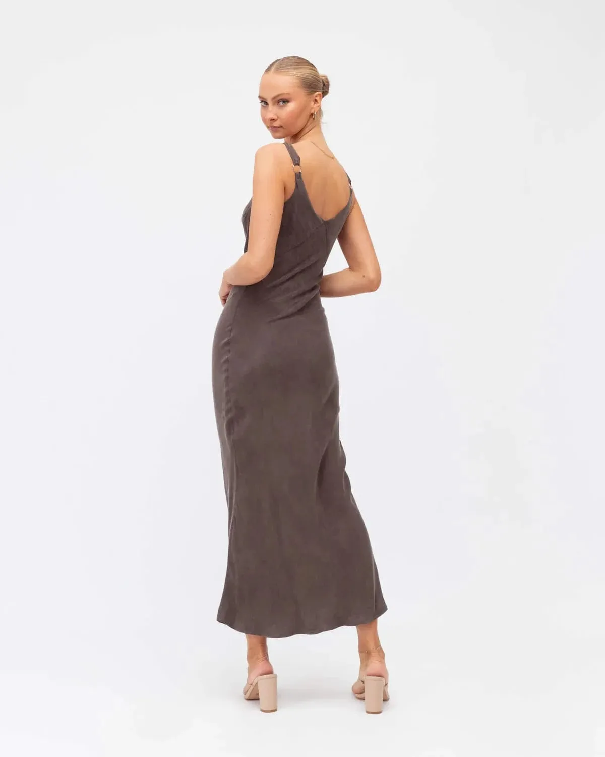 Cupro Slip Midi Dress