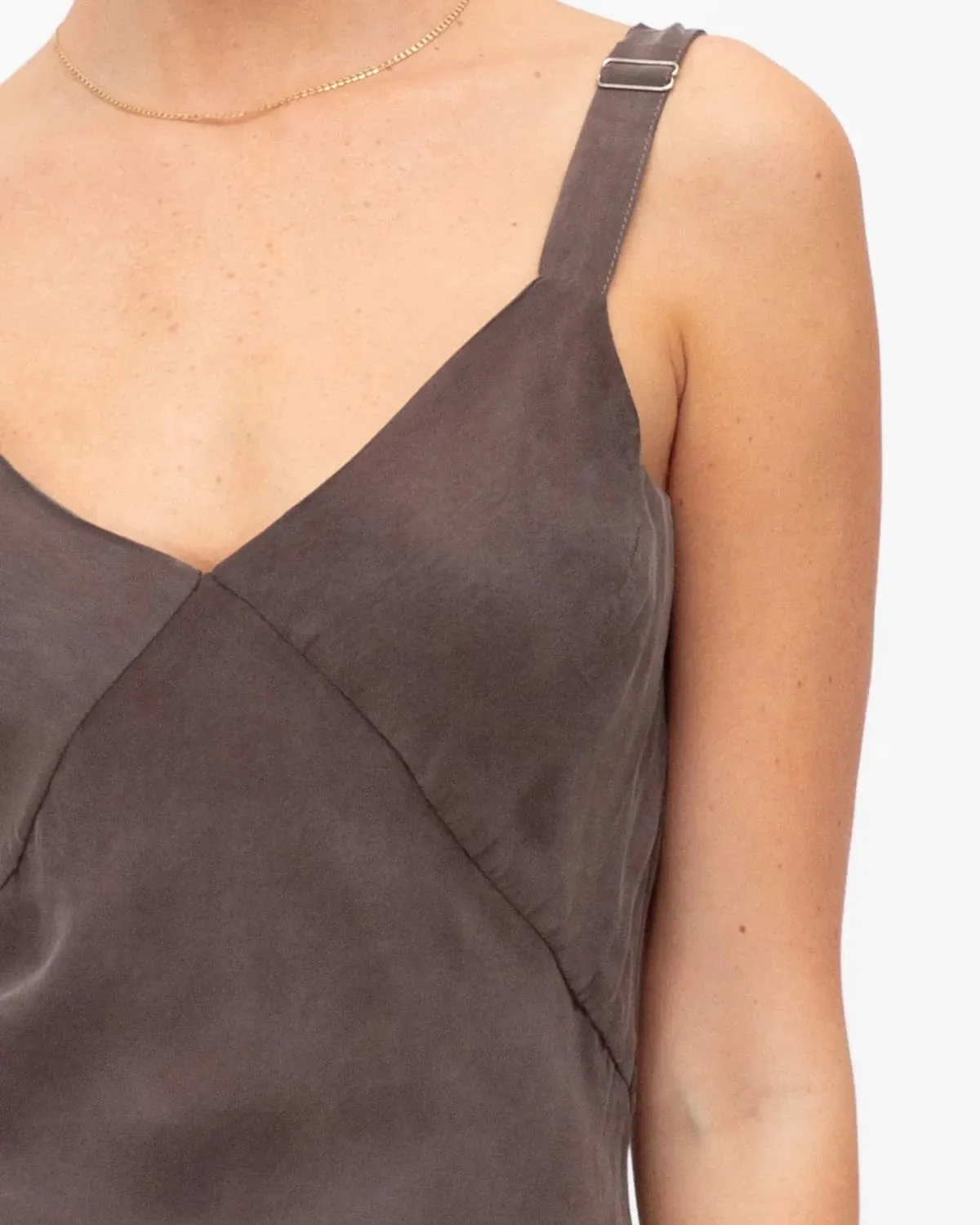 Cupro Slip Midi Dress