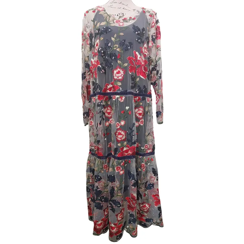 Curate In Other Gardens embroidered dress-XL/18-HIRE $60
