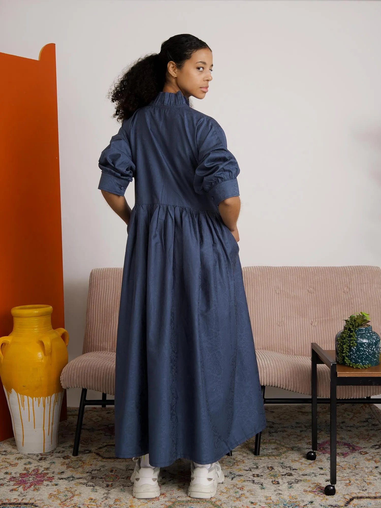 Doyin Sky Denim Coloured Midi Dress