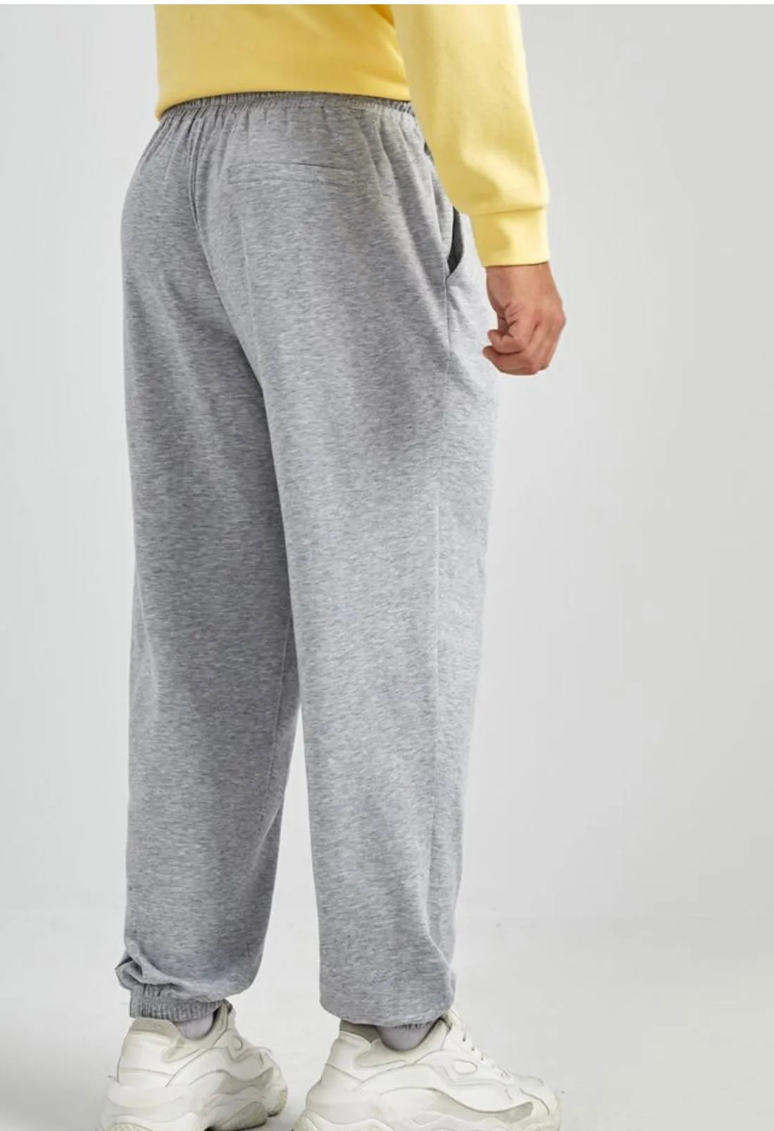 Extended sizes men 2pcs drawstring waist letter & graphic pattern sweatpants