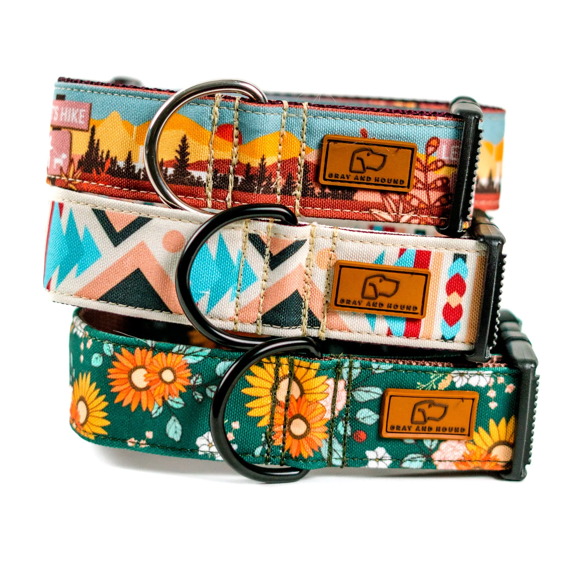 Fabric Martingale Dog Collar Three Pack (choose your designs)