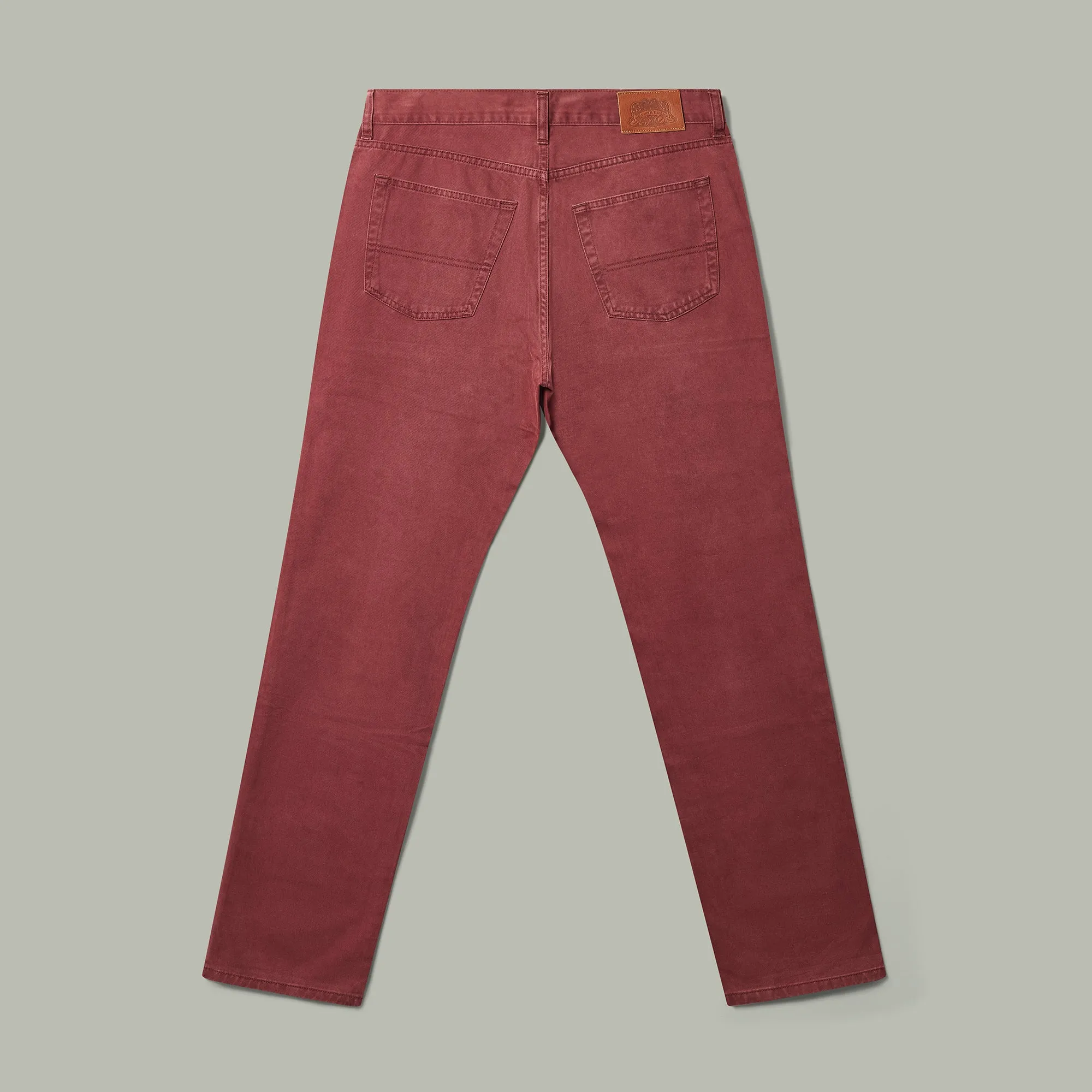 Harrow Brushed Cotton Jeans [BERRY]