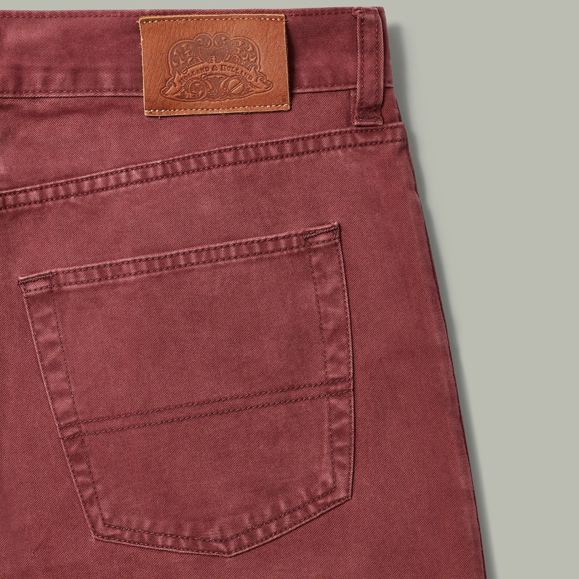 Harrow Brushed Cotton Jeans [BERRY]