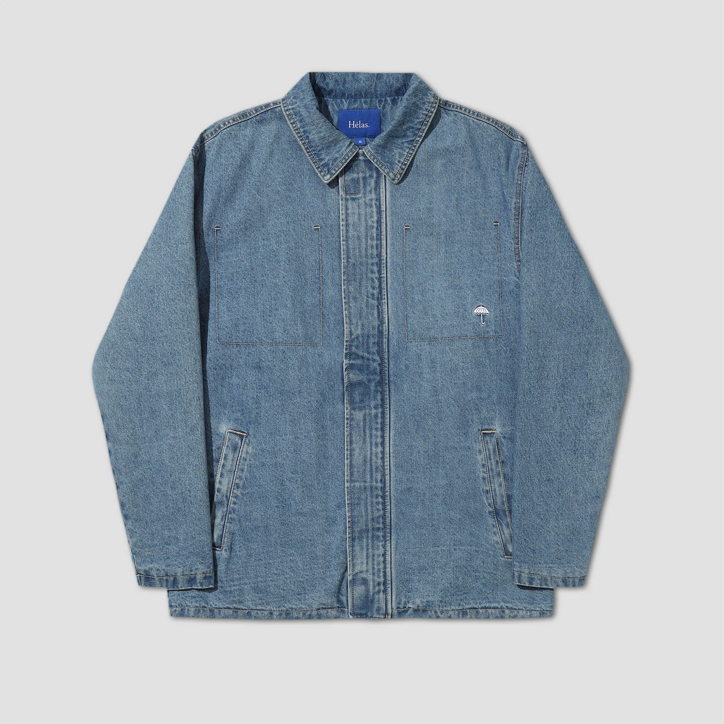 Helas Rentré Denim Padded Jacket Light Blue
