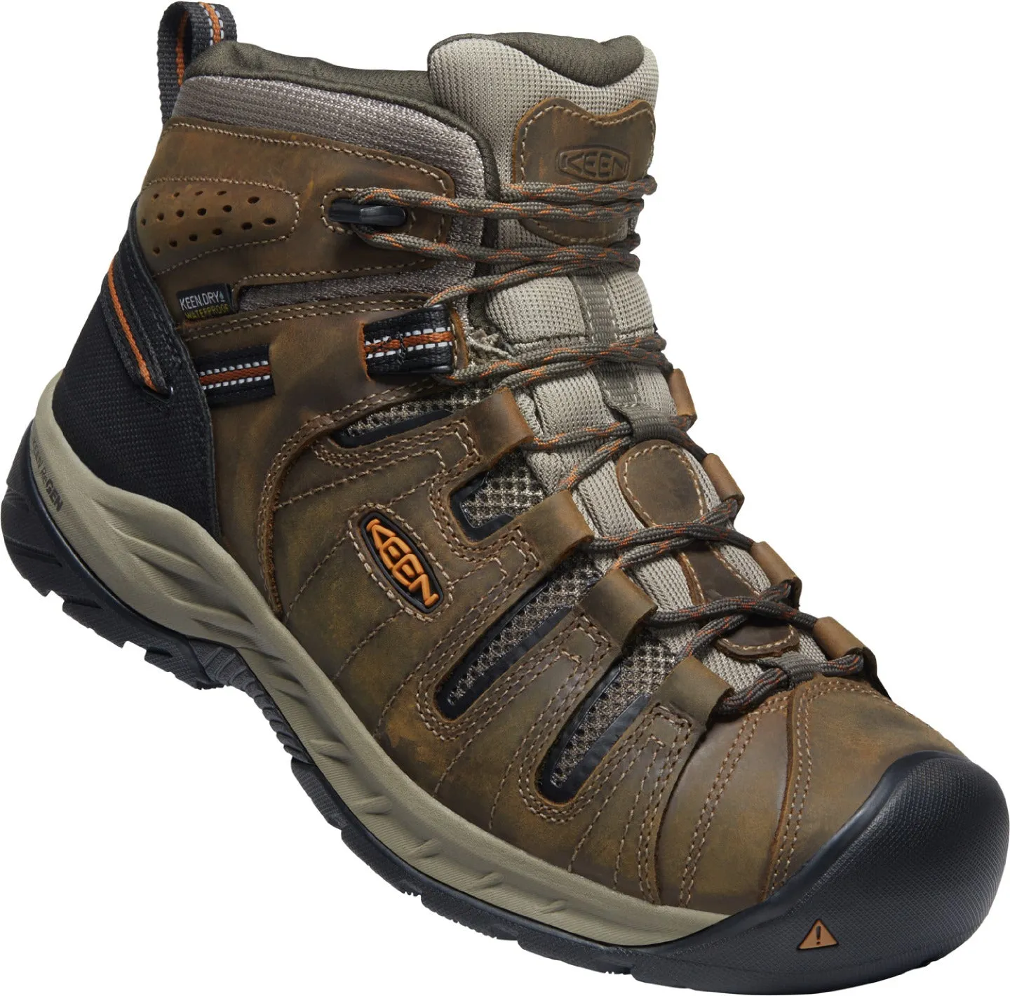 'Keen Utility' Men's Flint II Mid EH WP Soft Toe - Black Olive / Brindle