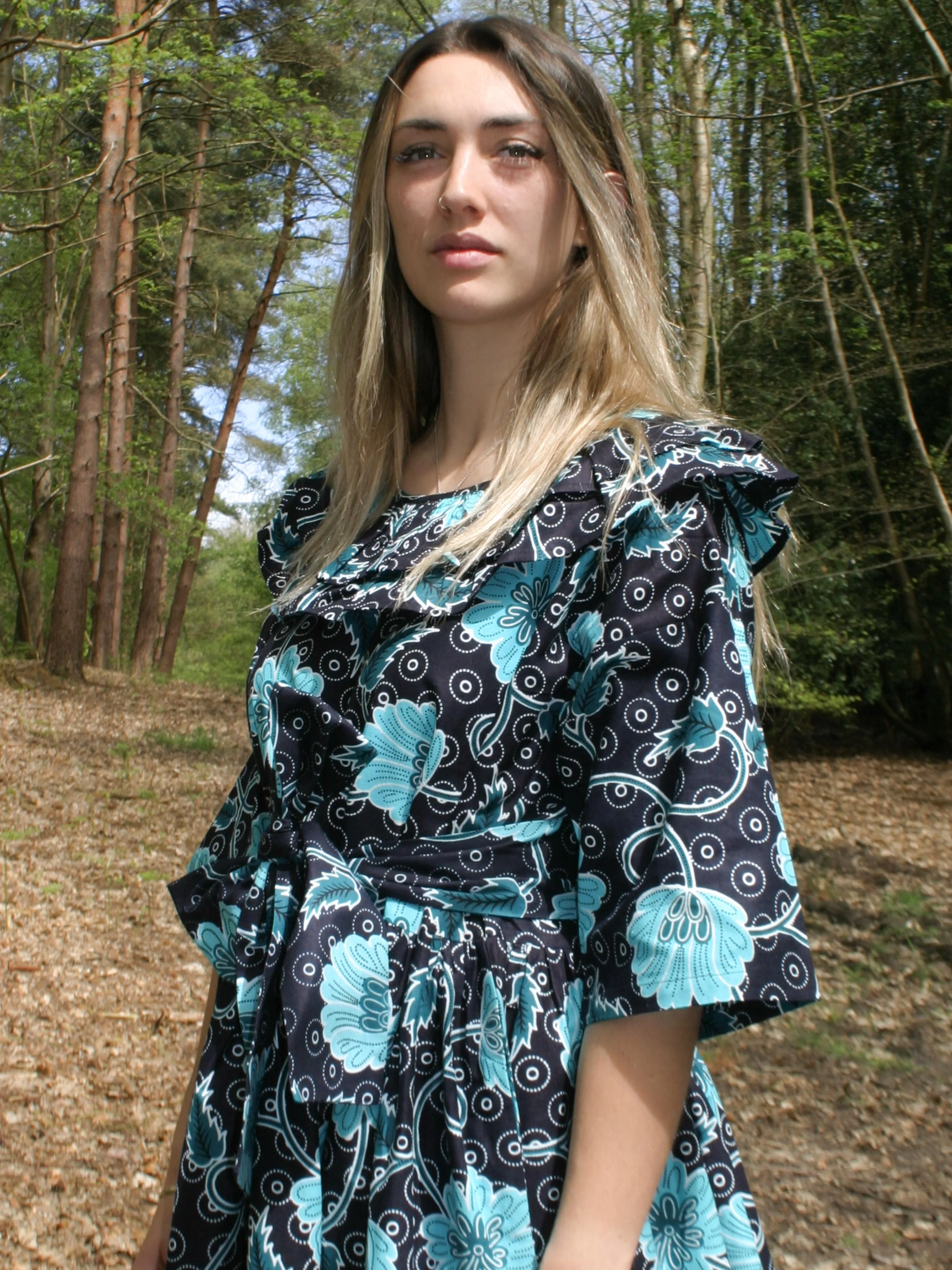 Kwara Belted Voluminous Dress