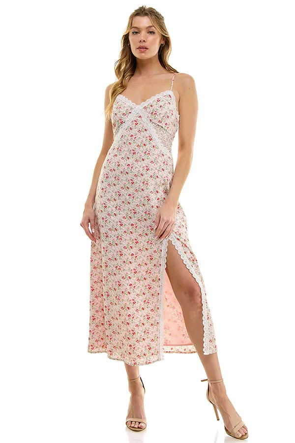 Lace Midi Slip Dress