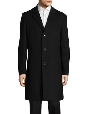 Lauren Ralph Lauren Mens Classic fit Overcoat Coat 36 R Black Solid