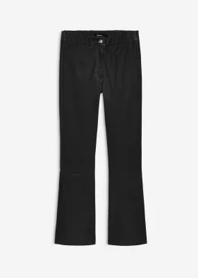 LIVELY | Leather kick-flare legging