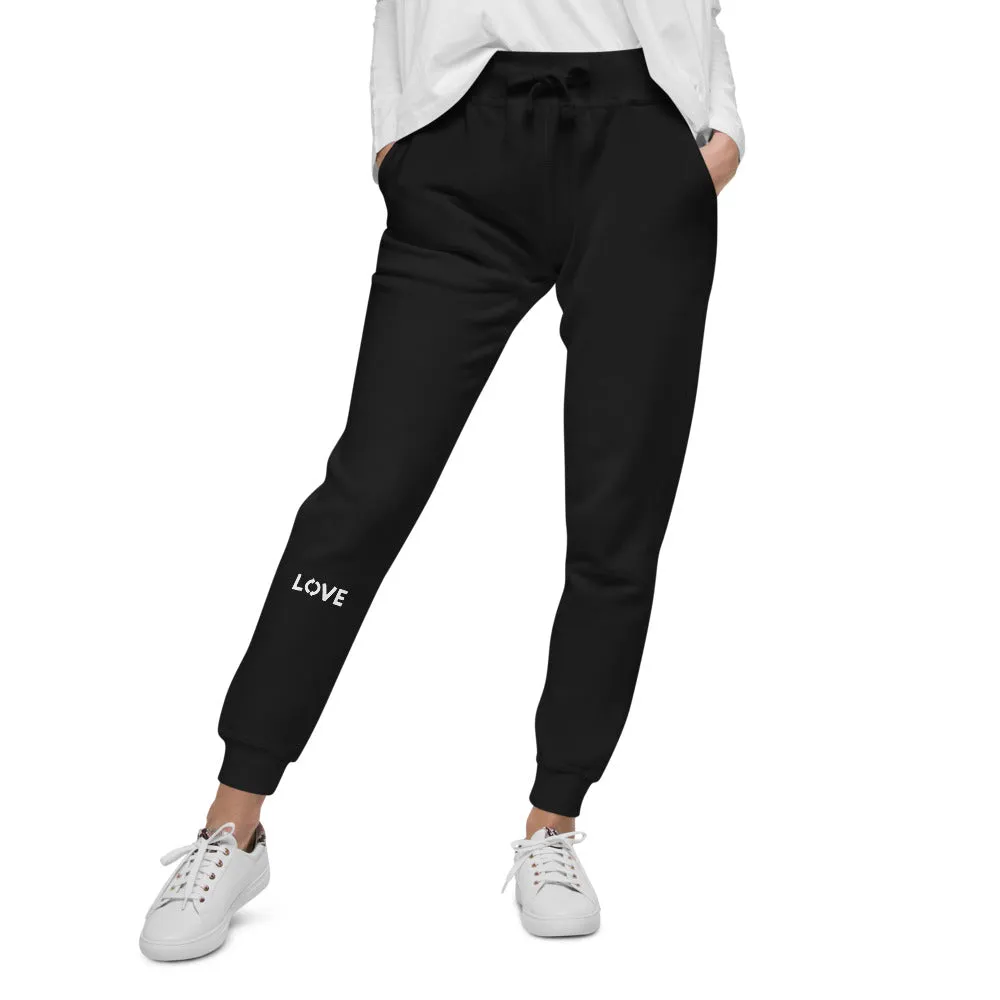 Love fleece sweatpants