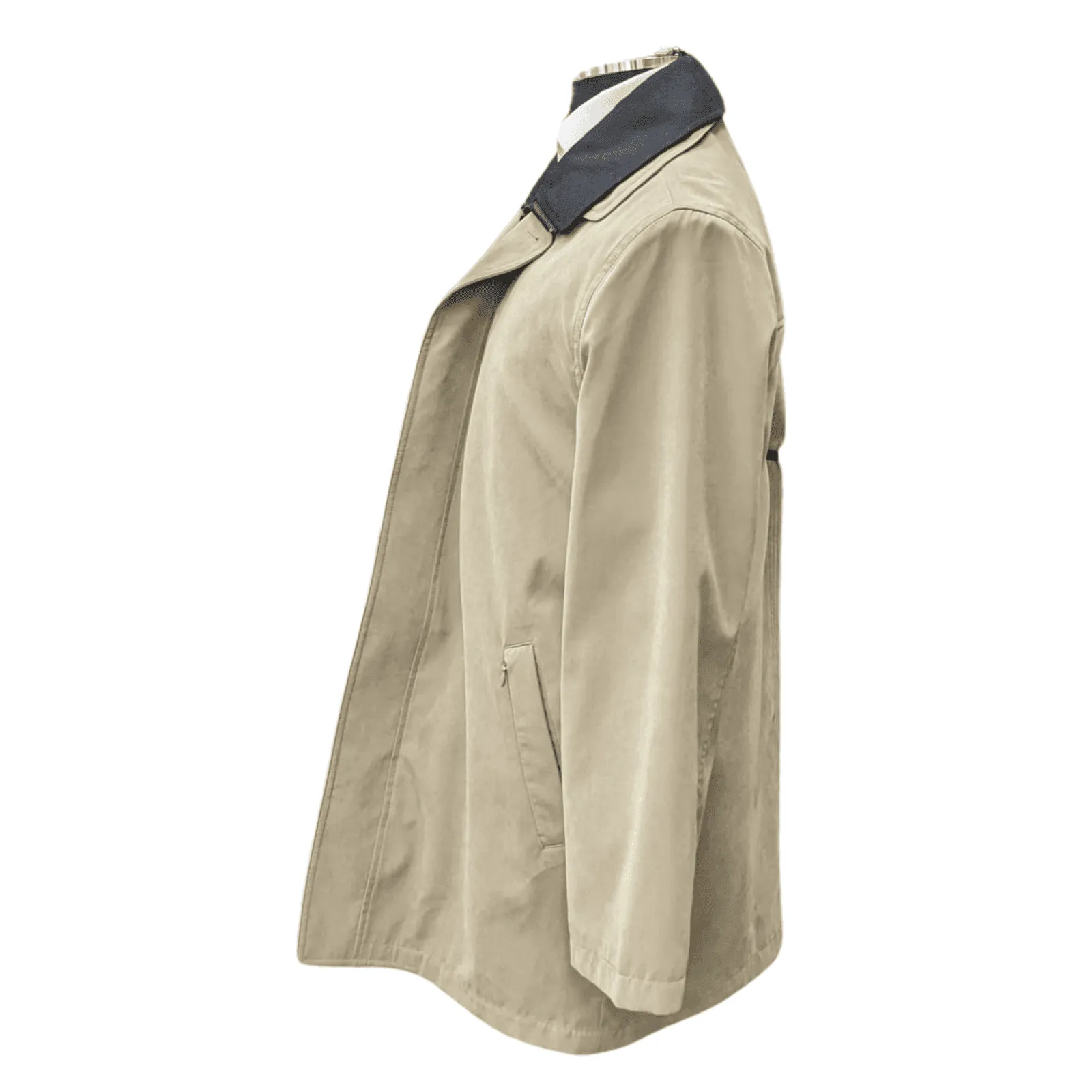 Men's Water-Proof Iconic Taupe Raincoat Jacket With Removable Liner