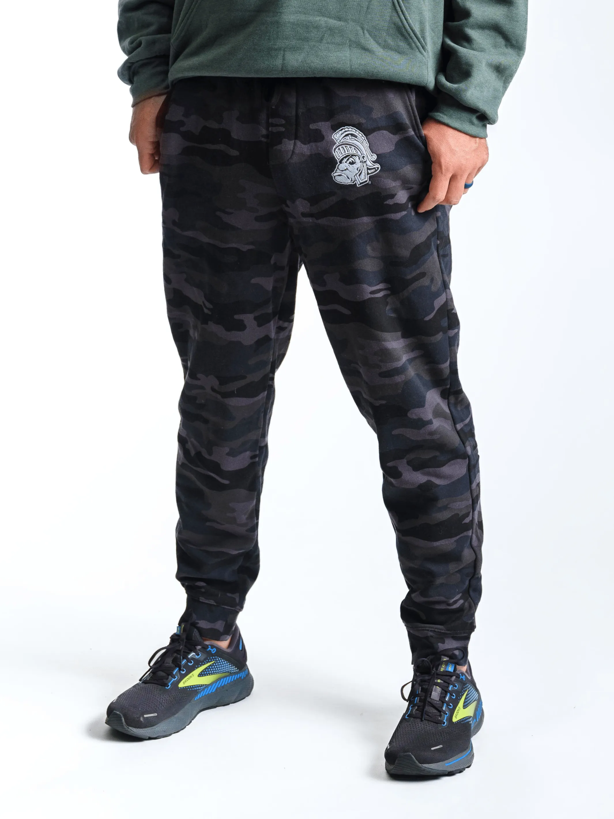 MSU Gruff Sparty Black Camo Sweatpants