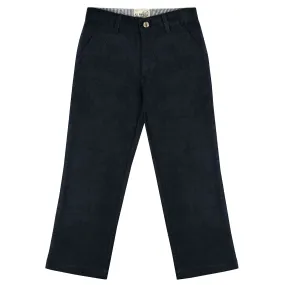 Navy Regular Fit Corduroy Pants