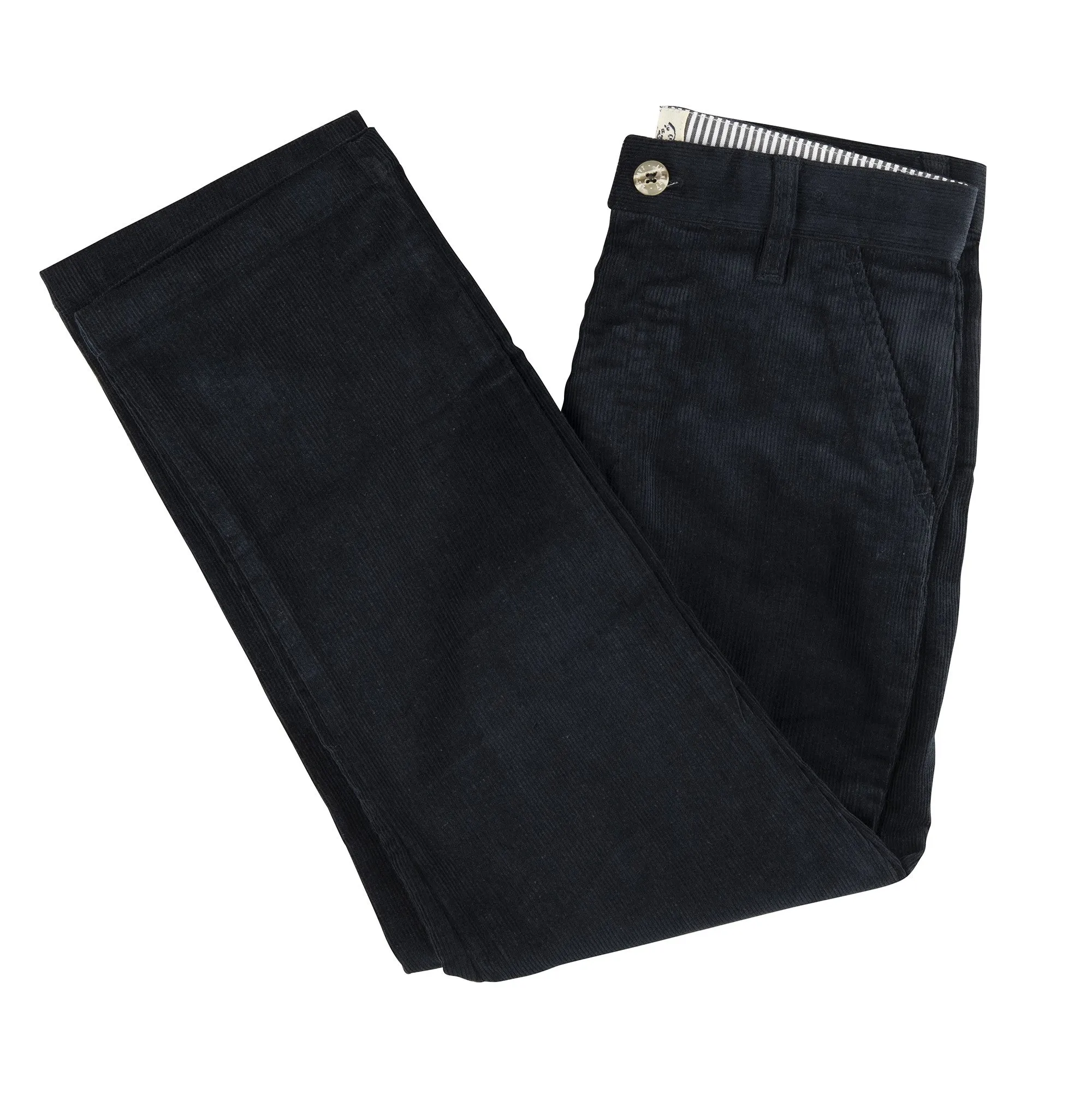Navy Regular Fit Corduroy Pants