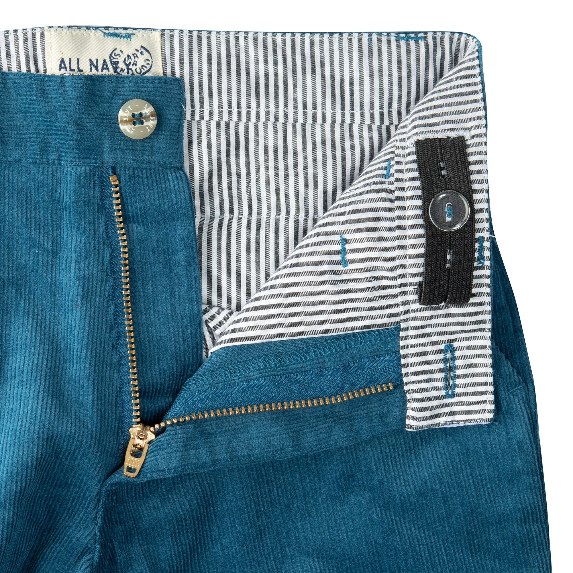 Navy Regular Fit Corduroy Pants